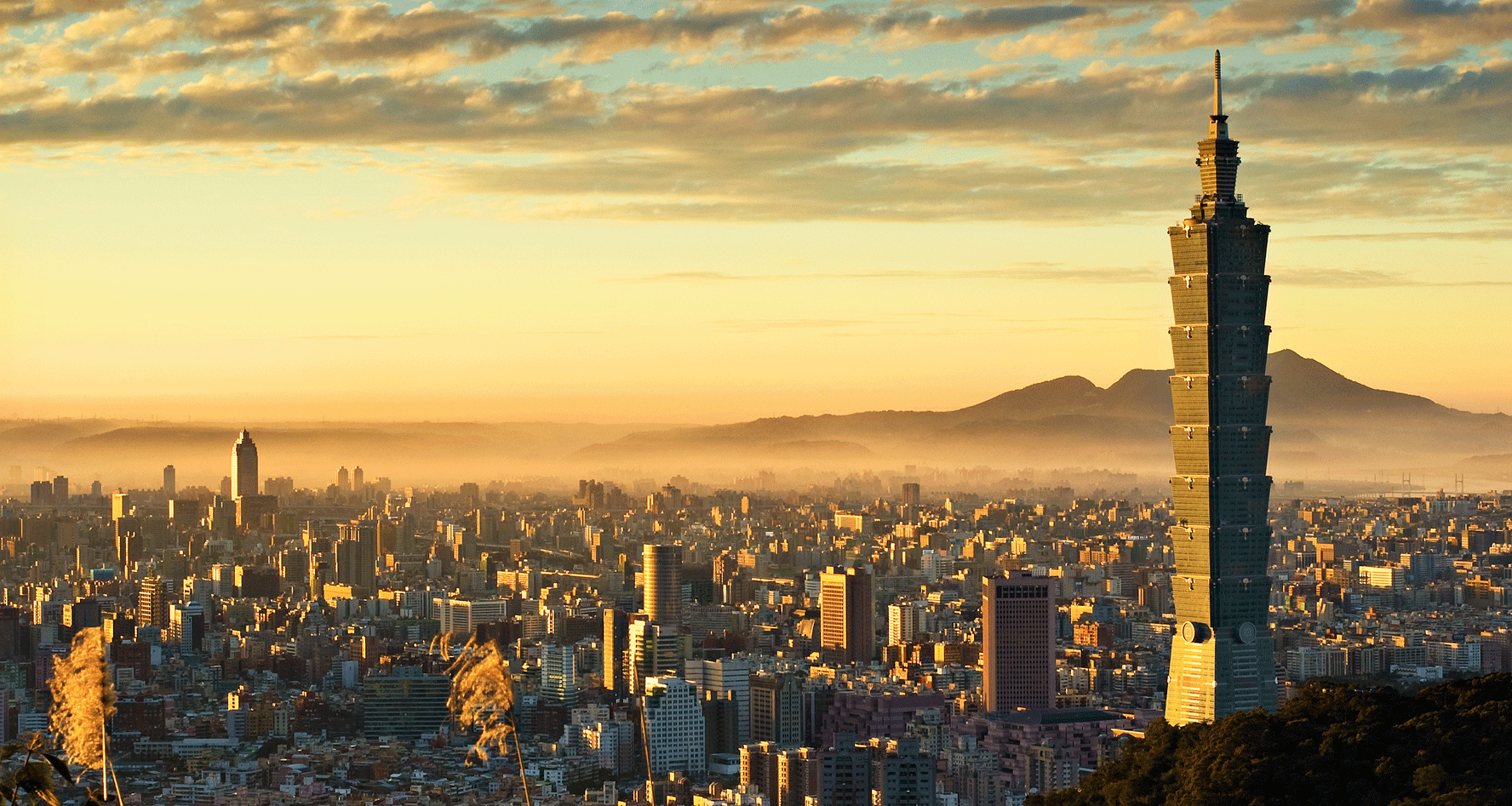 Taiwan skyline background for Sourcing